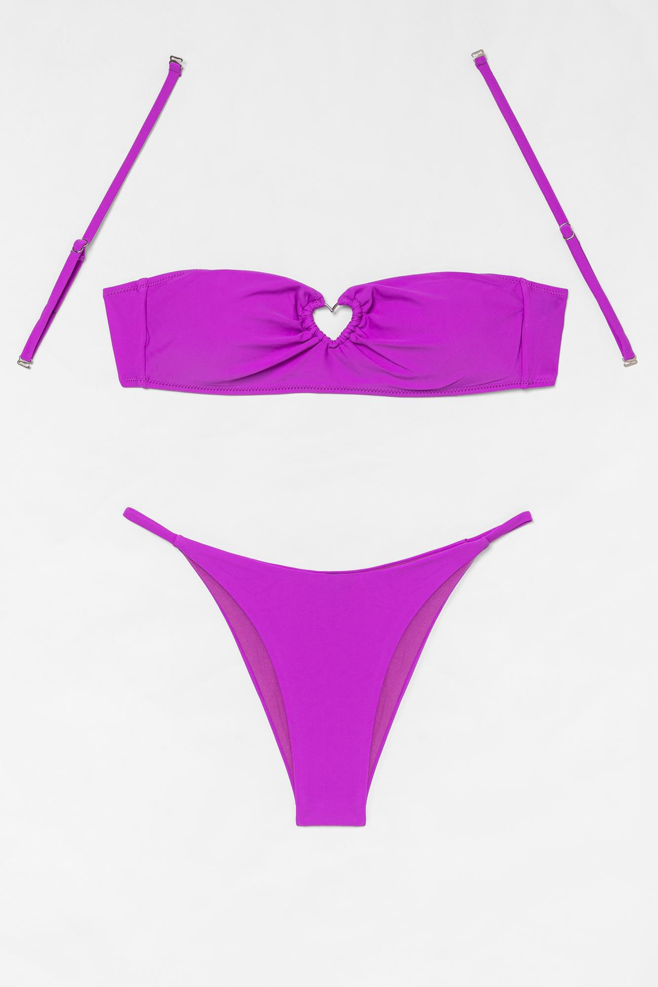 Μαγιό Μπικίνι Strapless με Καρδιά