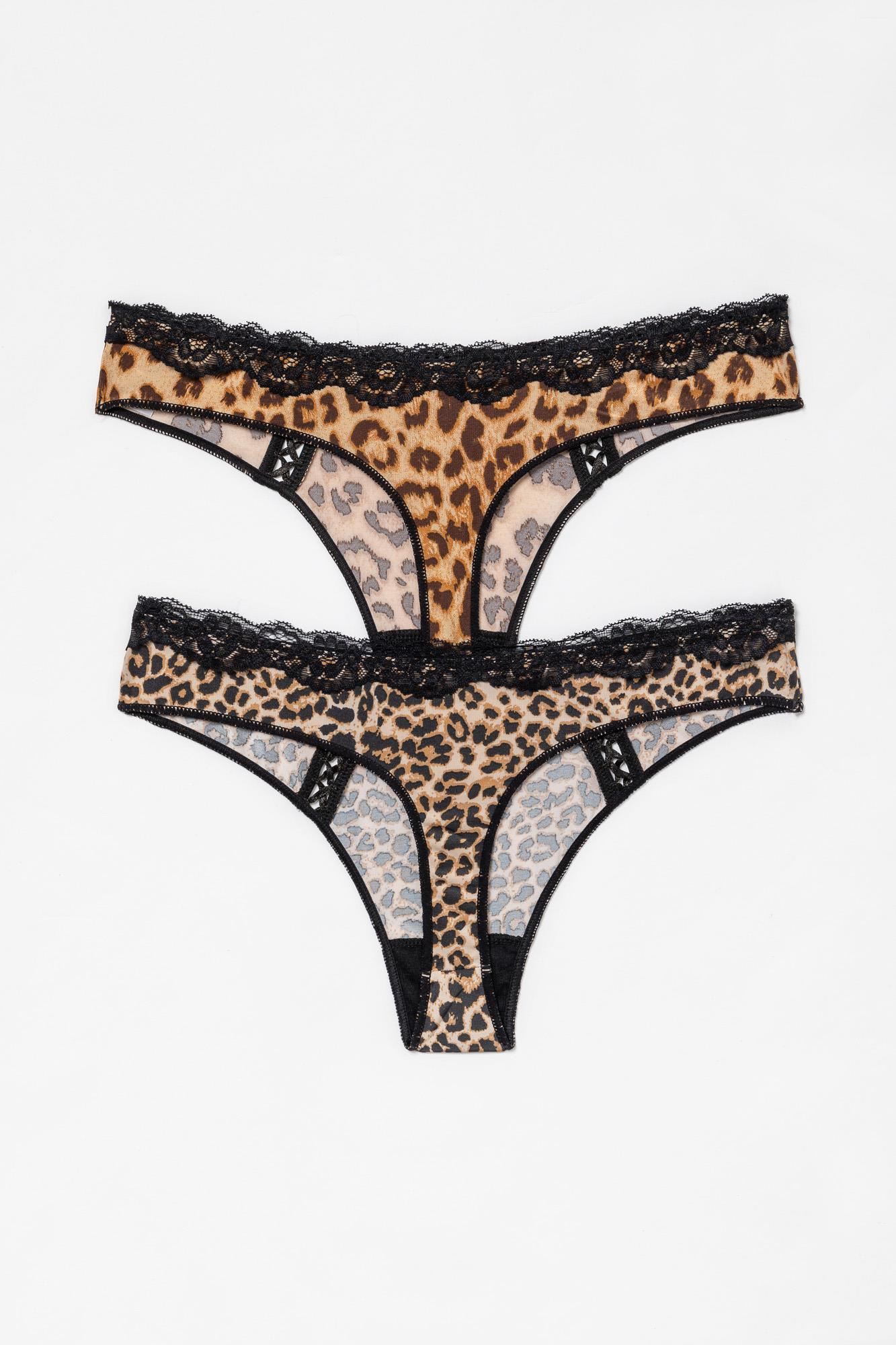 Σετ Κυλοτάκια String Αnimal Print 2τμχ