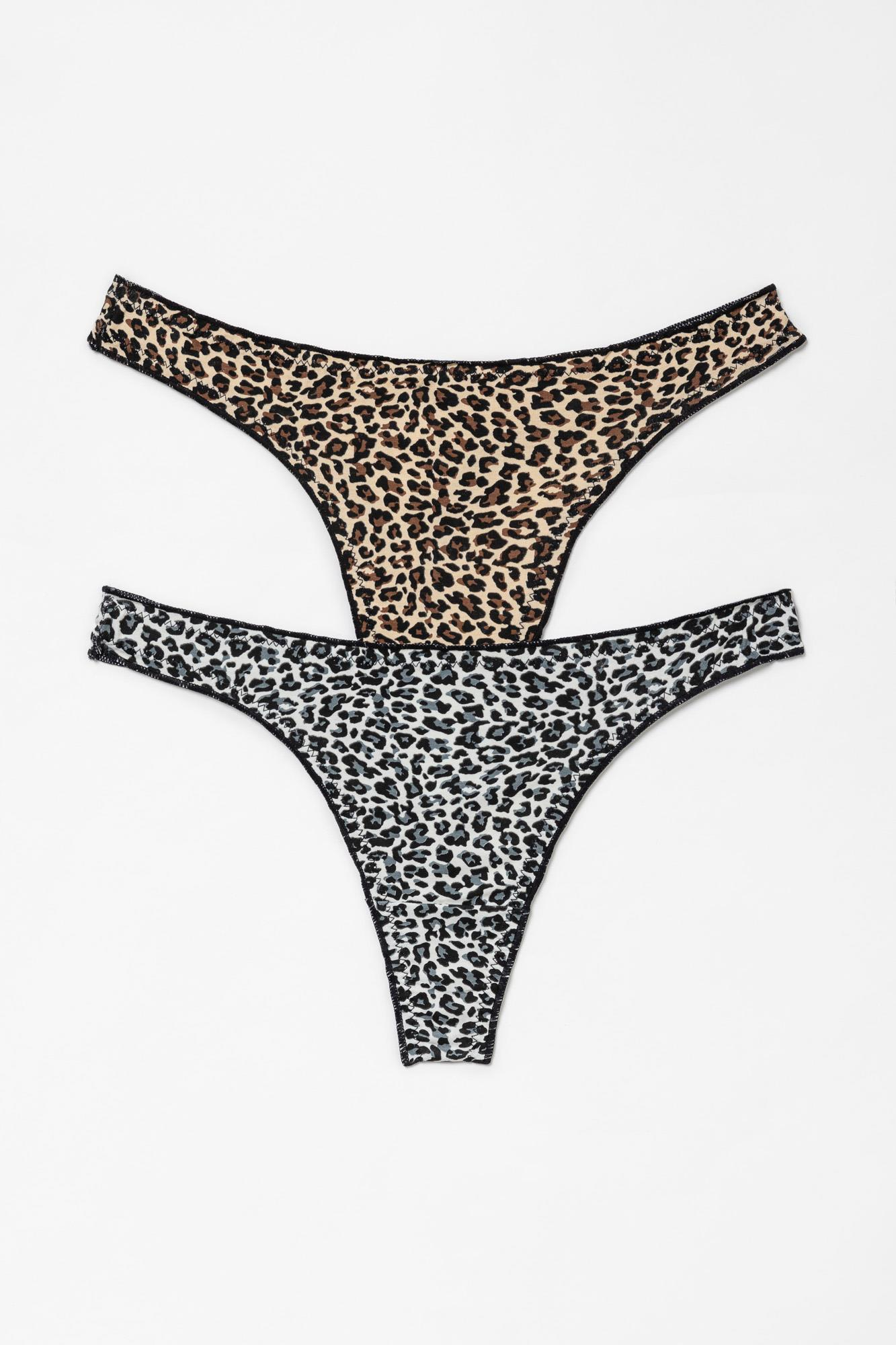 Κυλοτάκια Σετ String Animal Print 2τμχ