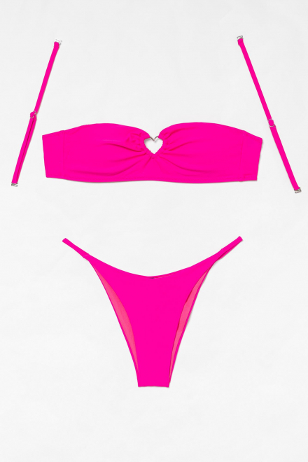 Μαγιό Μπικίνι Strapless με Καρδιά